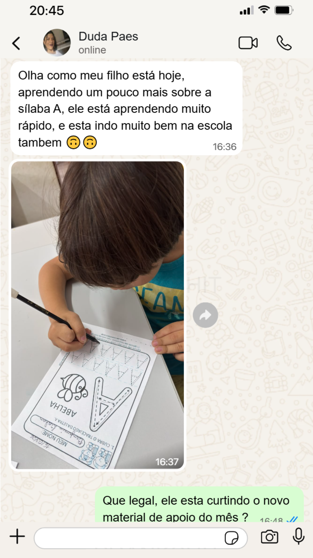 Depoimento de Duda Paes